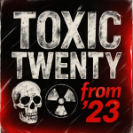 Toxic Twenty 2023 playlist cover – LP-style artwork with punk-inspired visual design