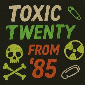oxic Twenty 1985 playlist cover – LP-style artwork with punk-inspired visual design
