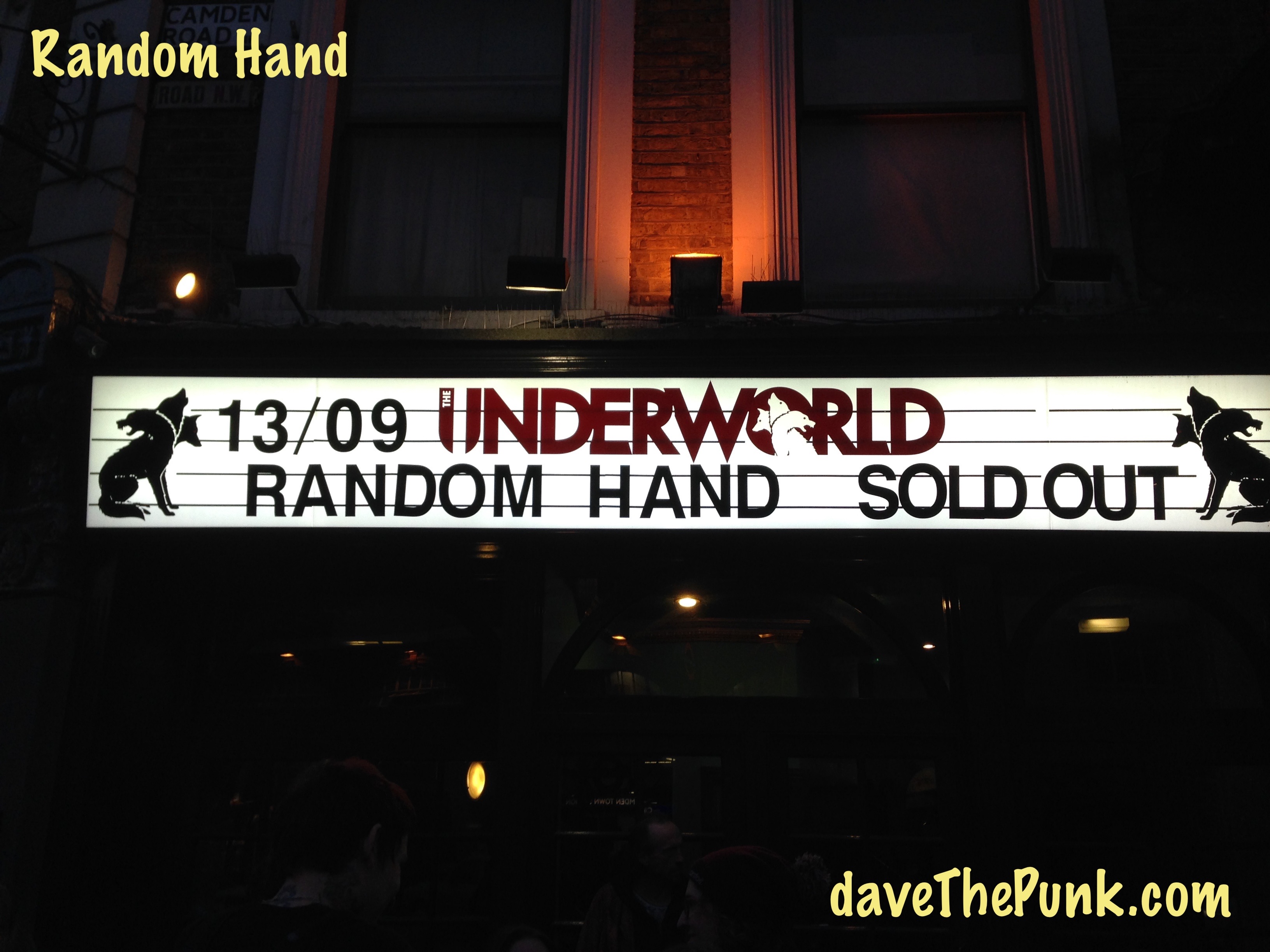 Random Hand - The Underworld, London - 13 September 2015