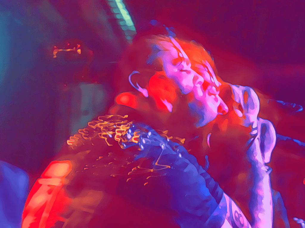 Wade MacNeil of Gallows mid-performance at The Haunt, Brighton