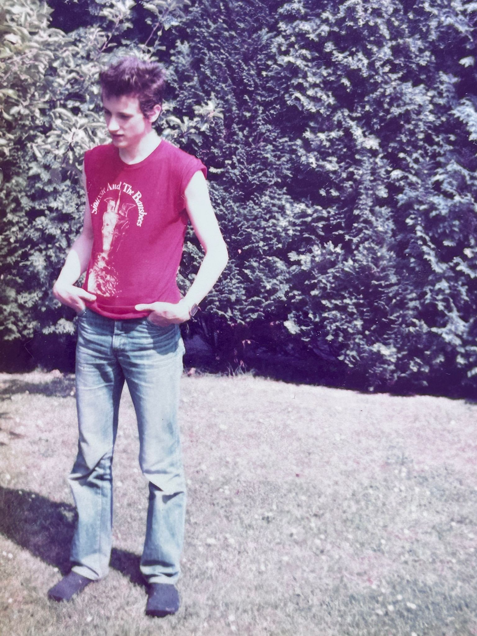 Gary from Esprit de Corpse posing in garden